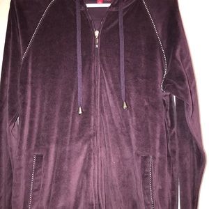 Velvet deep purple Jogging Suit